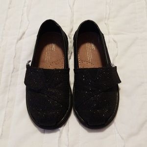 Toms Black Glitter Shoes